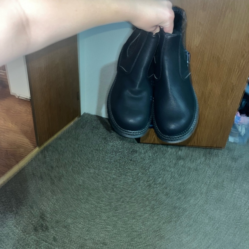 Black Leather Ankle Boots